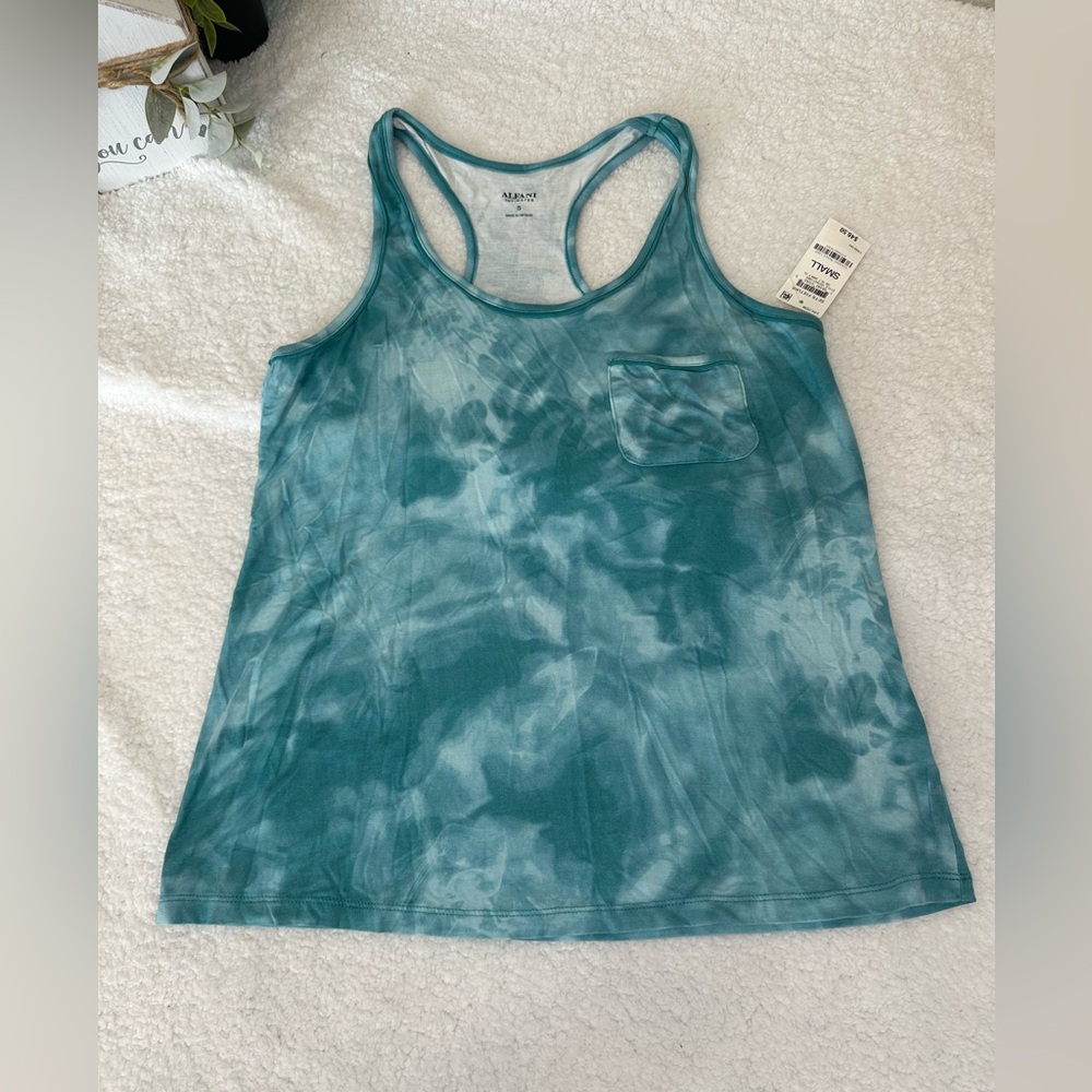 Alfani racerback tie dye lounge top size small